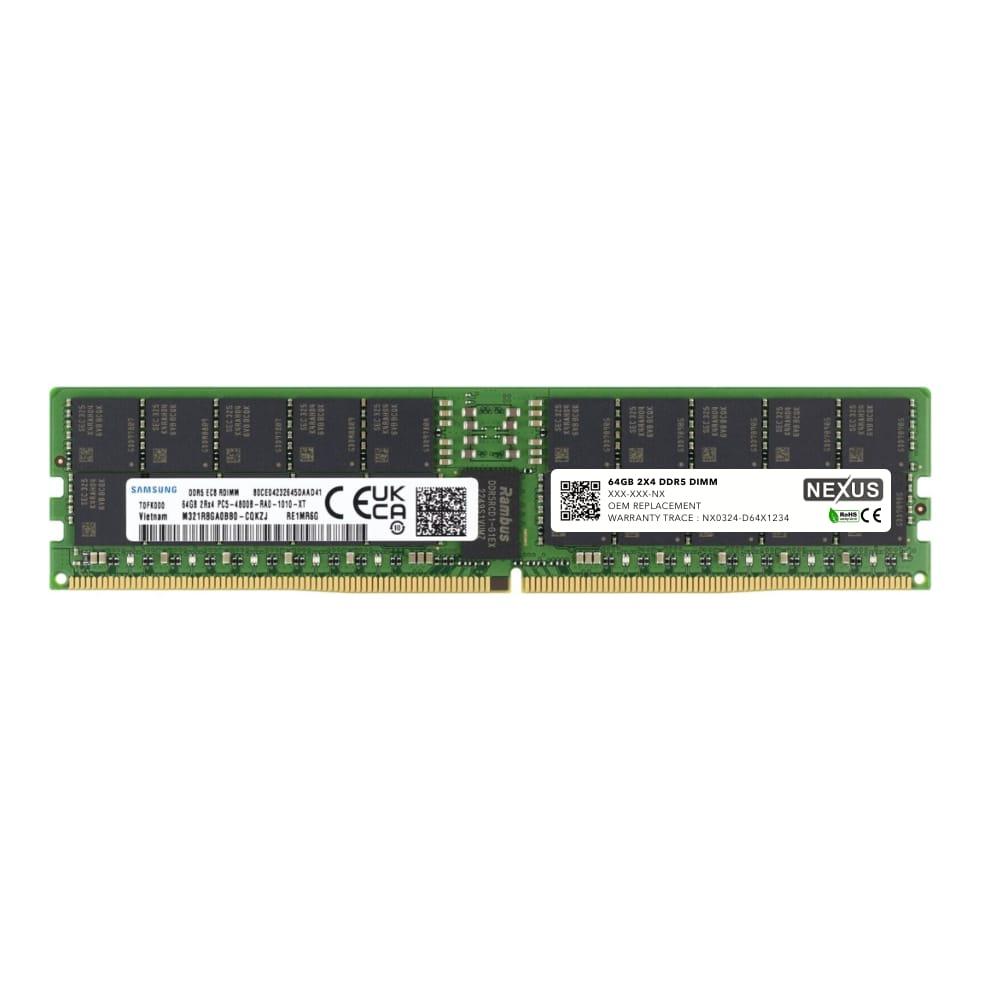 370-AGZR - 64GB 2RX4 DDR5 4800MHz RDIMM - Nexus Memory